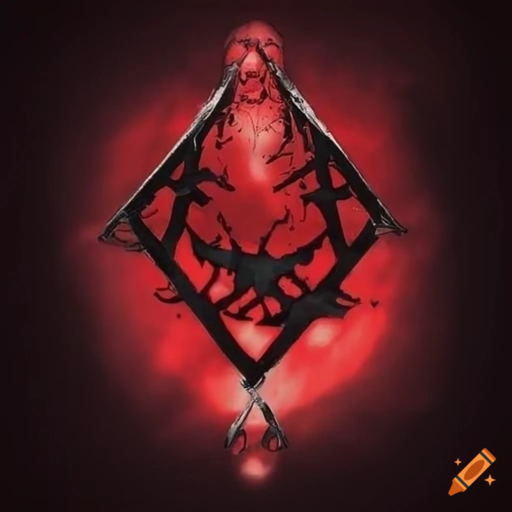 Sigil of Azazel in red and black colors on Craiyon