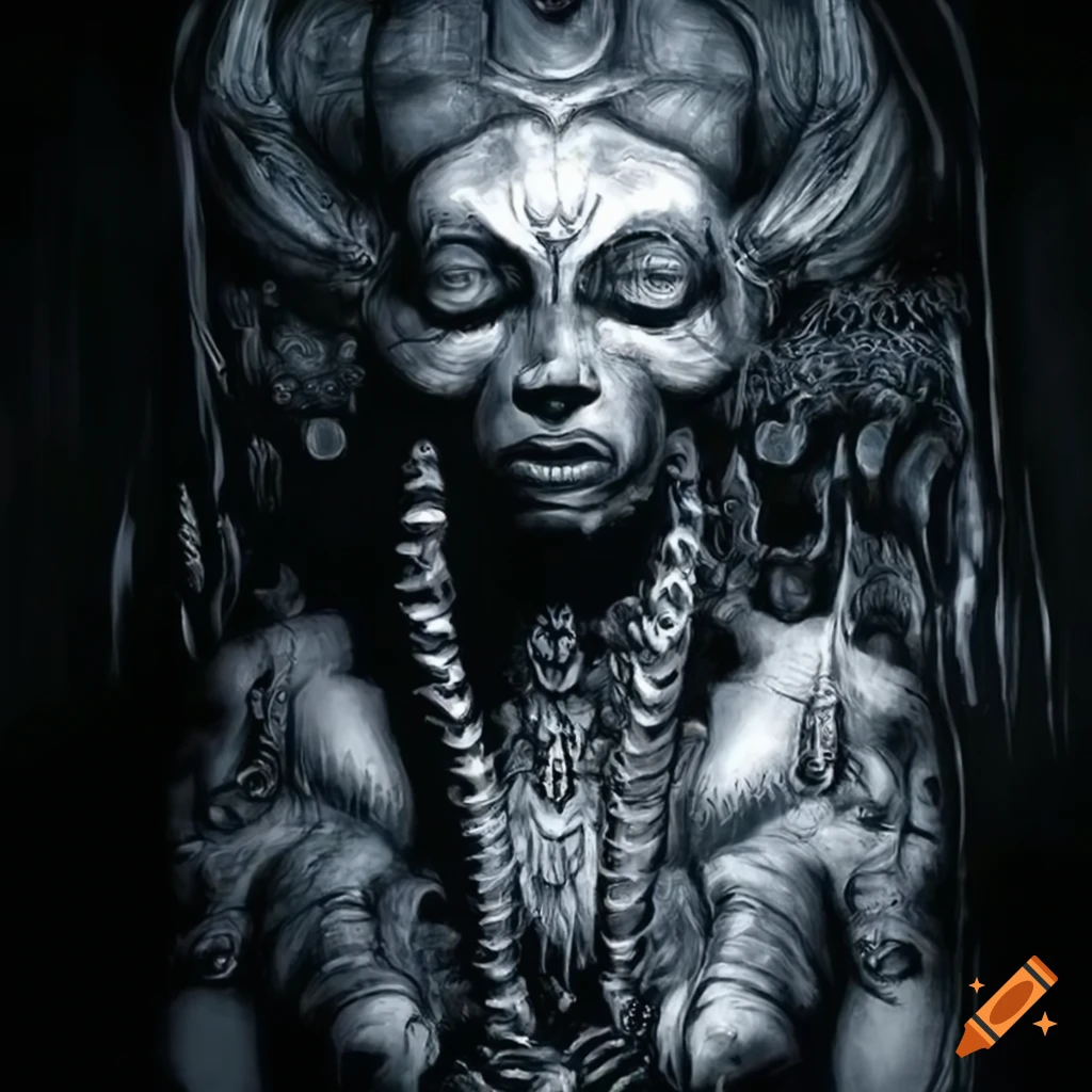Abstract art piece named Vishuddha by Giger