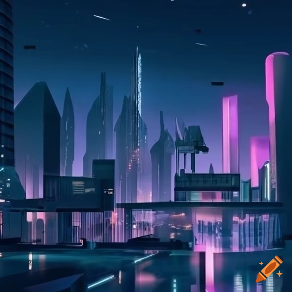 Exploring a futuristic city with sleek Nordic design