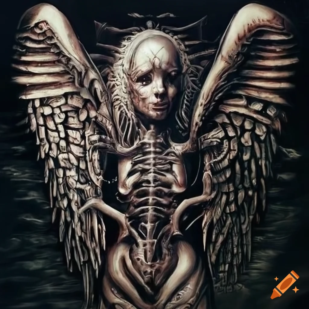 Biomechanical angel artwork by Giger
