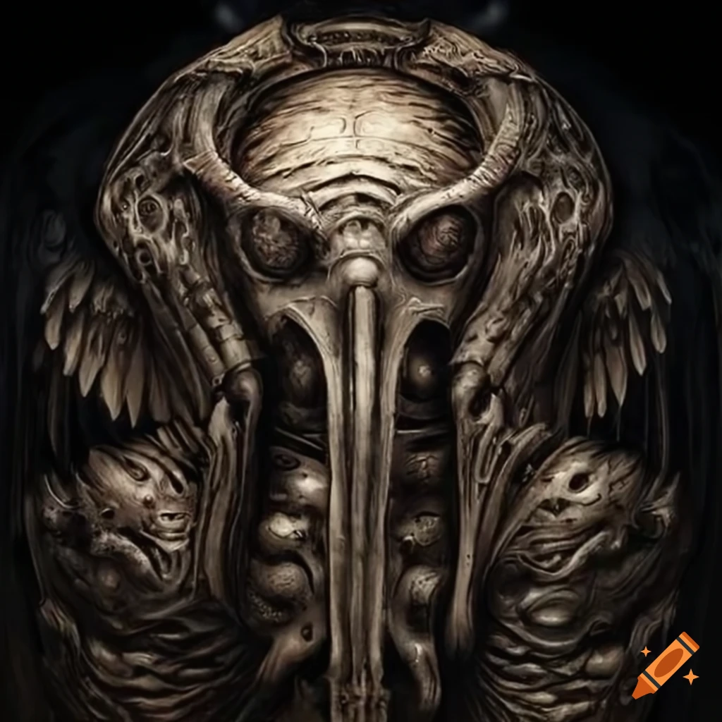 Biomechanical Plague Angel art by Giger