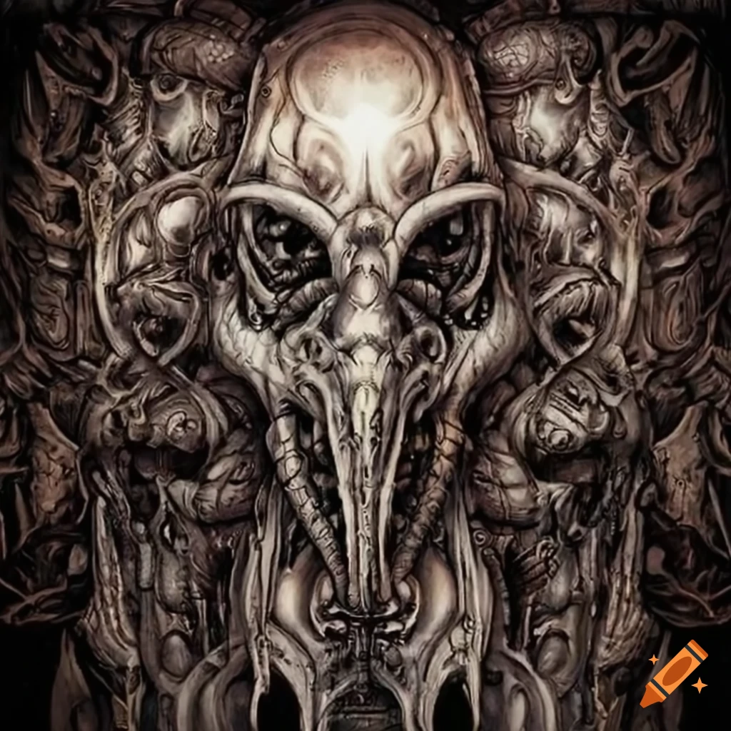 Biomechanical Plague Angel art by Giger