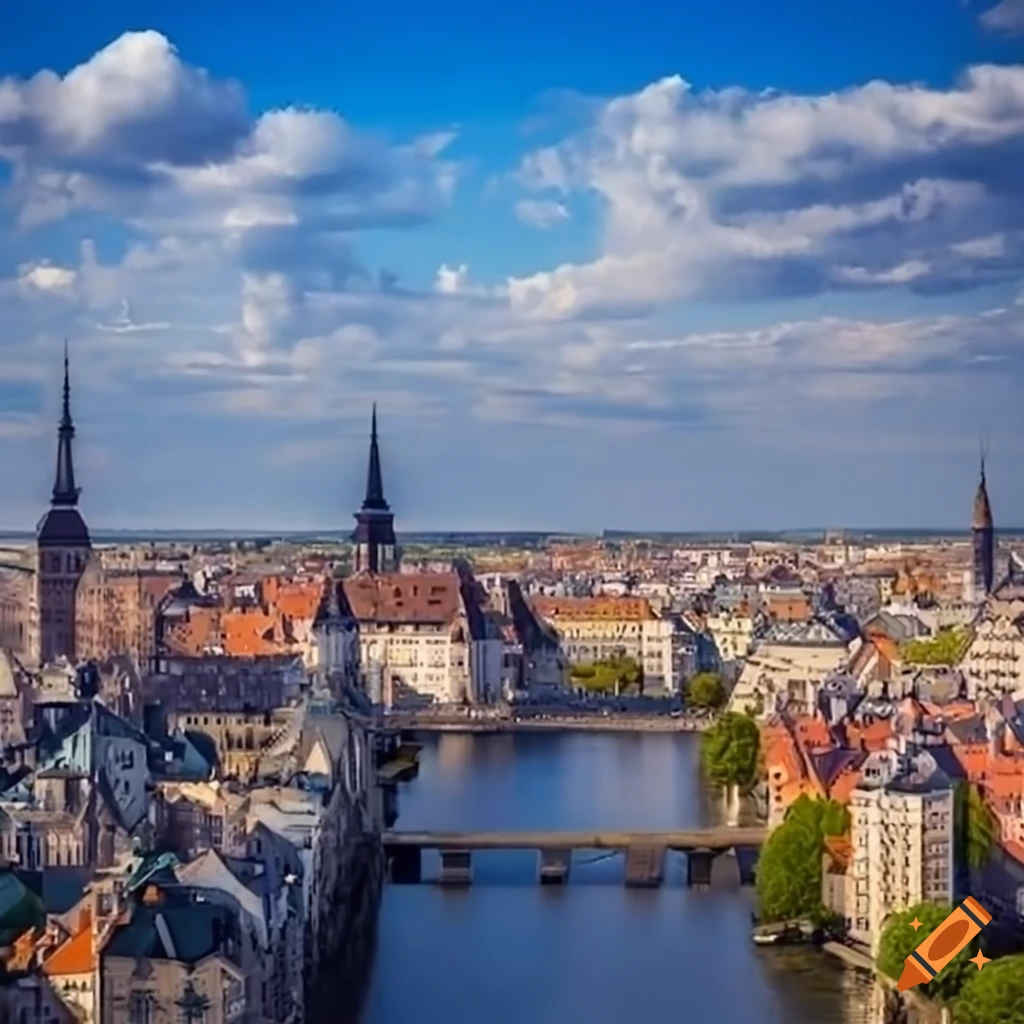 European city panorama view