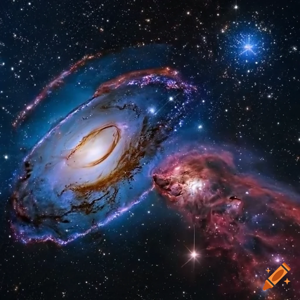 Breathtaking view of galaxies, stars, and nebulae in deep space