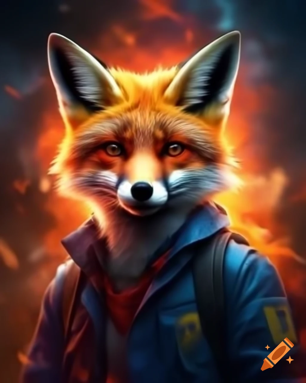 Fox-themed game poster showcasing vibrant graphics