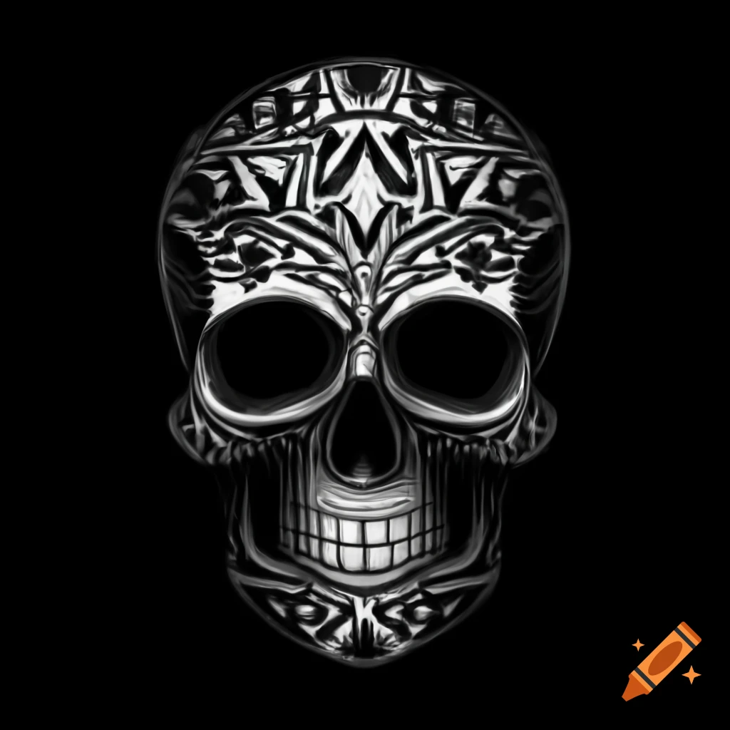 Occult skull pattern design inspired by Mandelbrot set