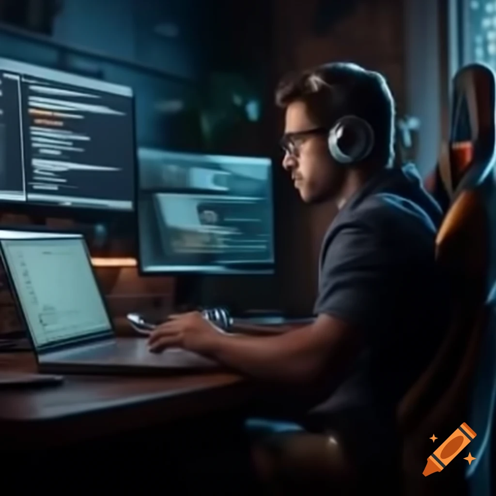 Editor using DaVinci Resolve software on computer