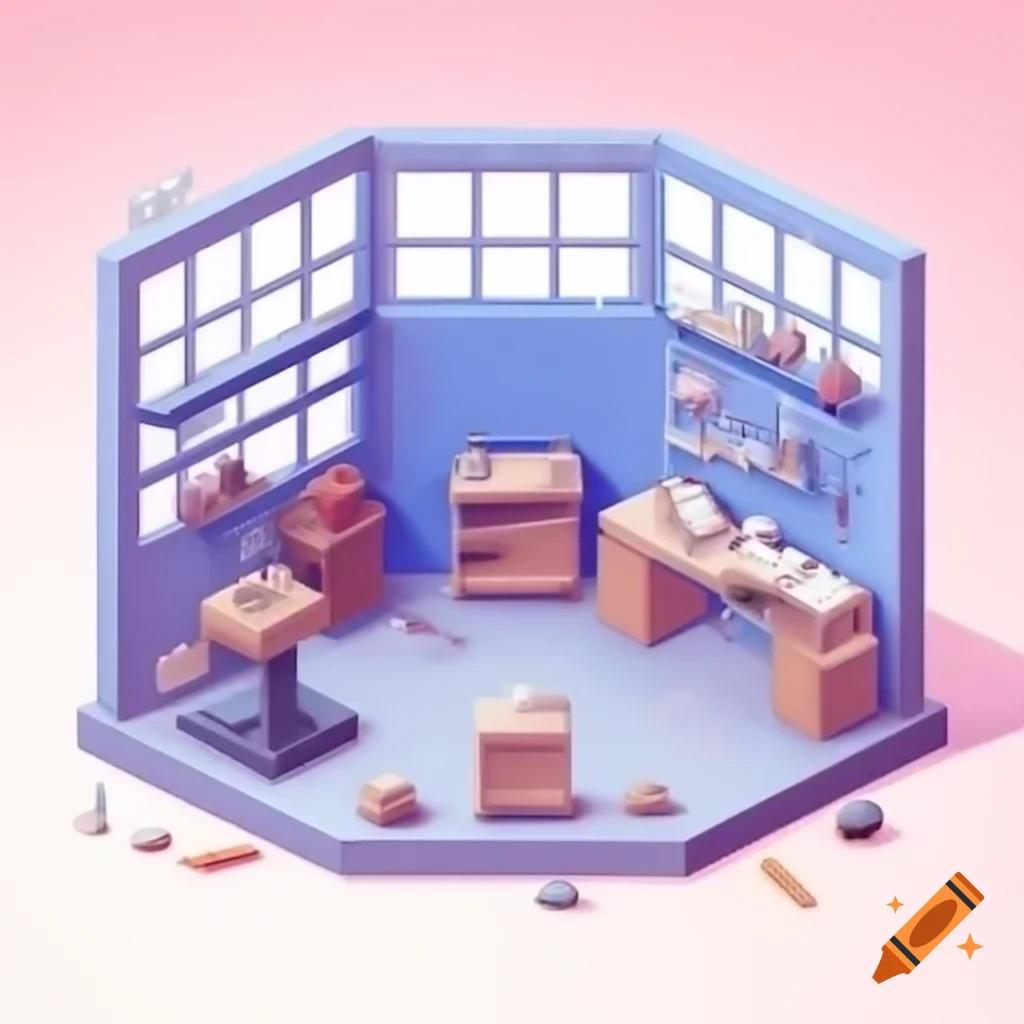 Empty workshop diorama