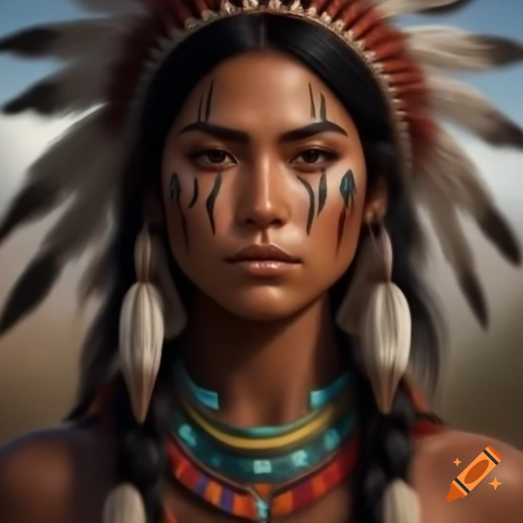 Portrait of Native American woman