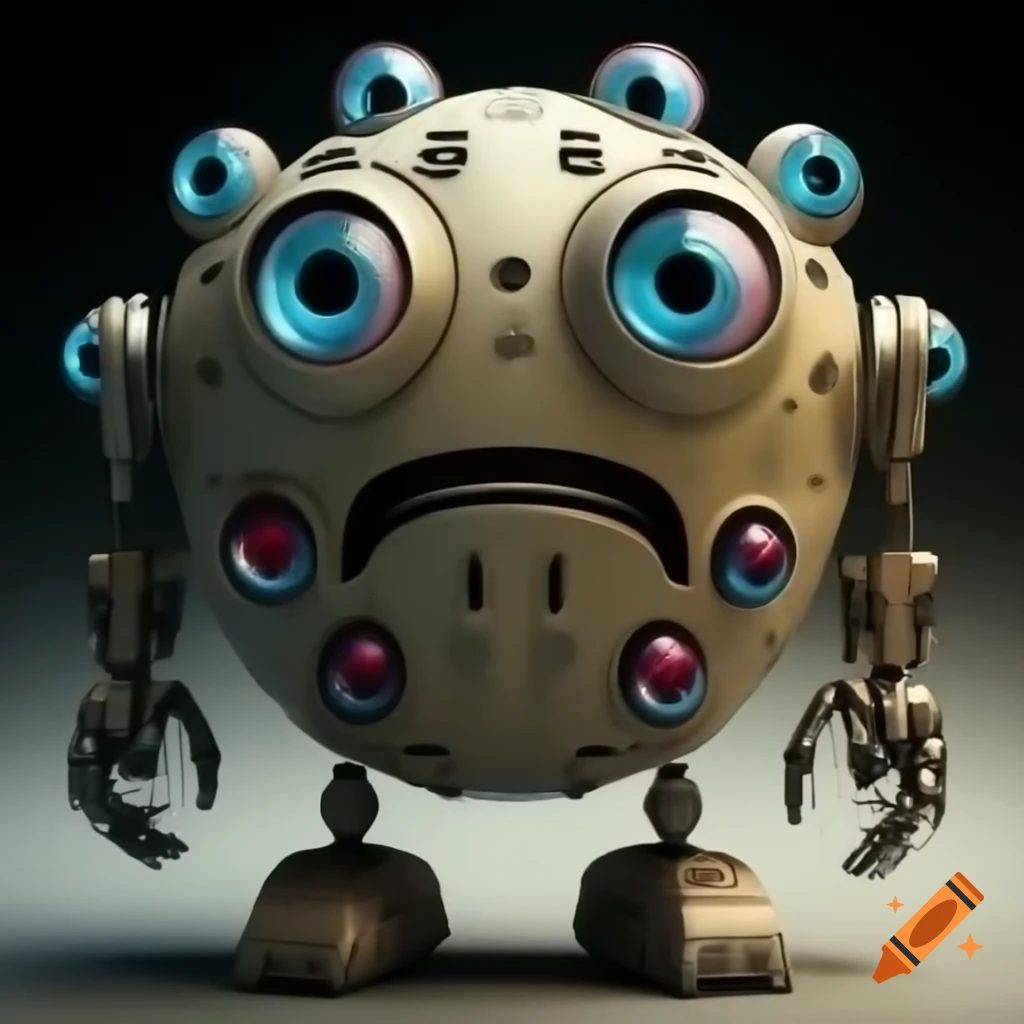 Robot with multiple eyeballs