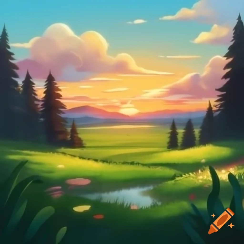 Nature scene with greenery and landscapes