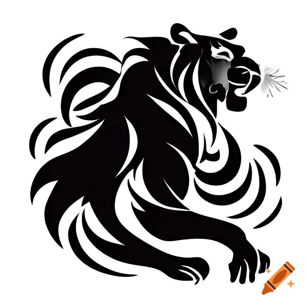 Black tiger in a natural habitat