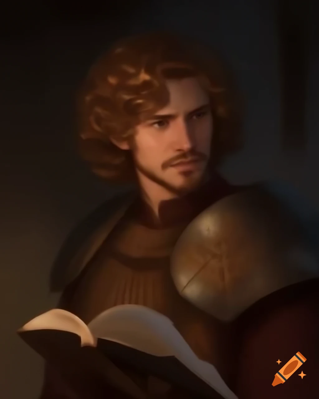 Character design of a 22-year-old intelligent and kind male human, fond of reading and stargazing