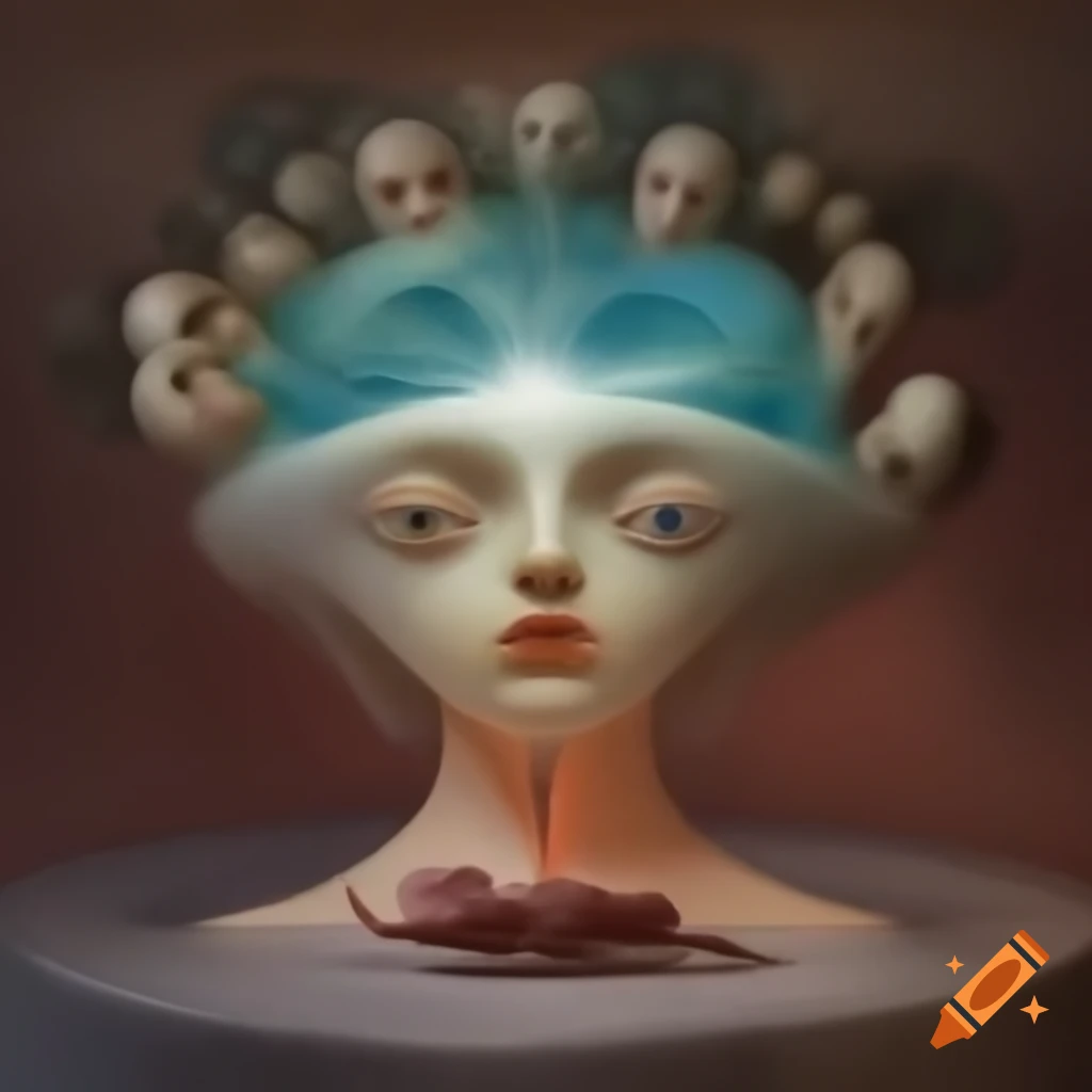 Surrealist artwork featuring abstract elements
