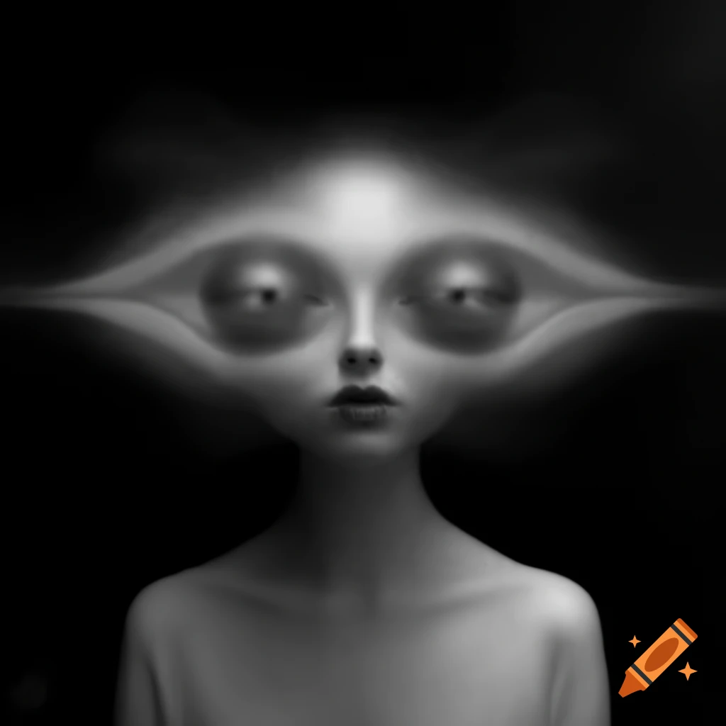 Surrealist monochrome artwork