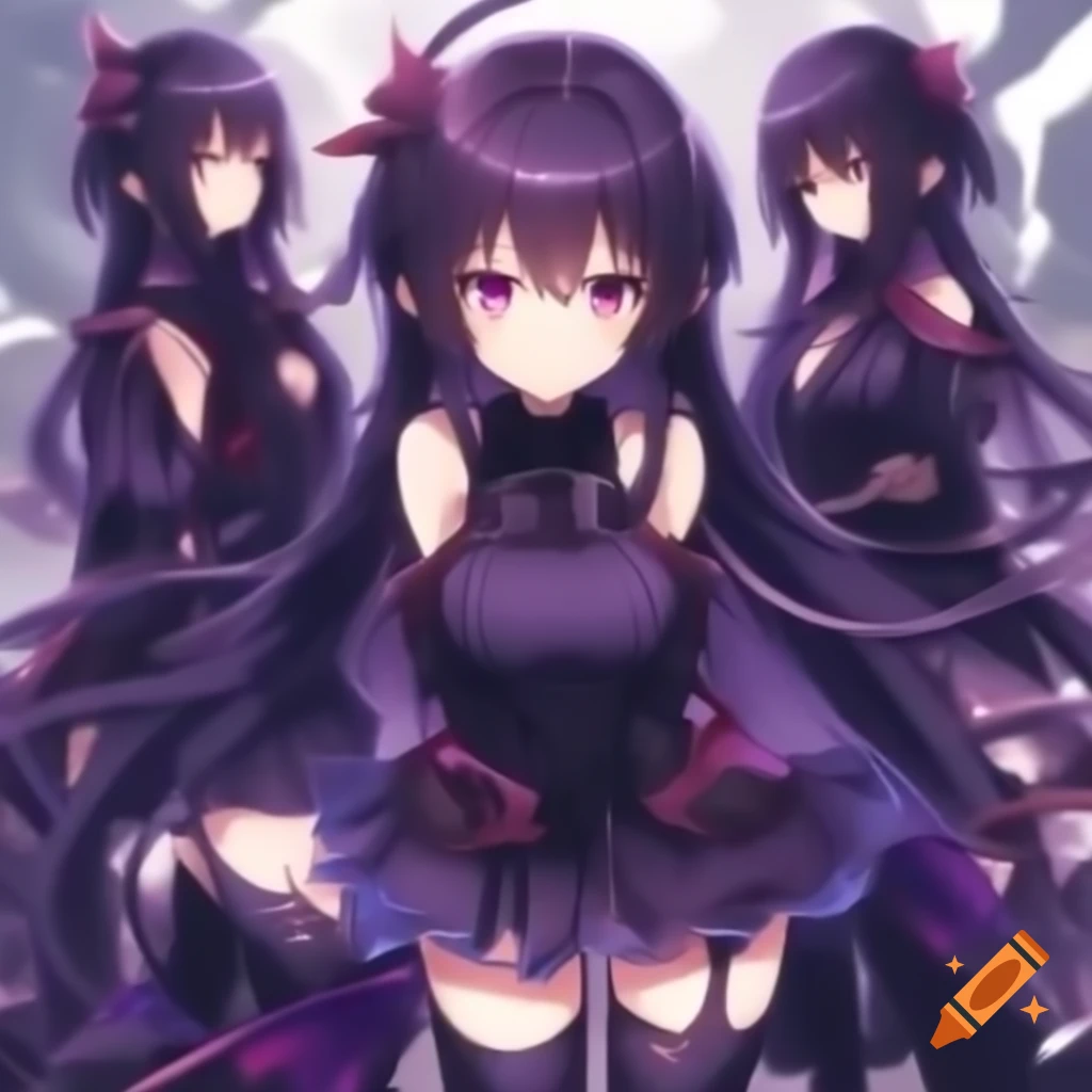 Stylish dark colored anime outfits