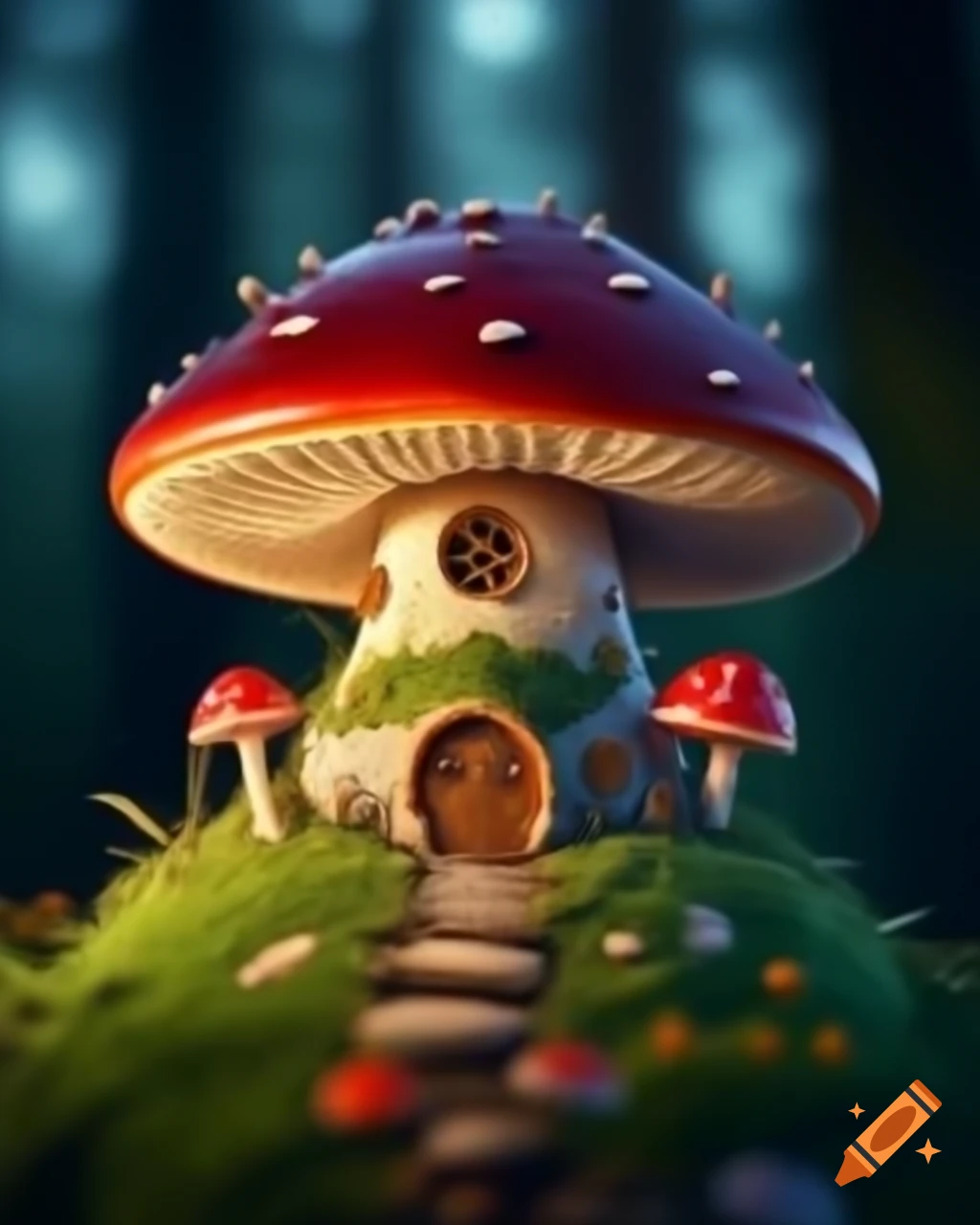 Fairy mushroom house in Grand Theft Auto V game environment