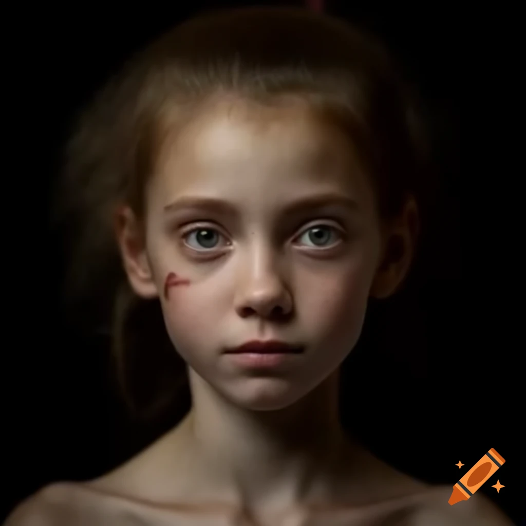 Realistic portrait of a person with detailed features