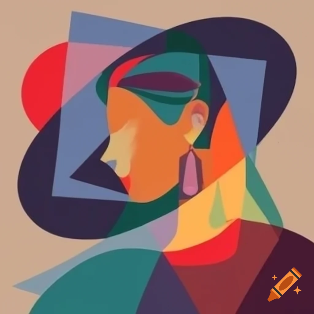 Modern art composition with abstract elements