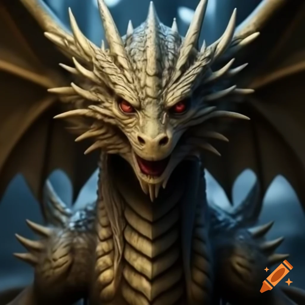 Dragon with sharp wings