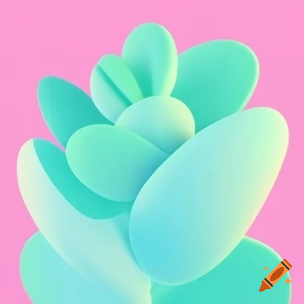 Mint and pink abstract background art design