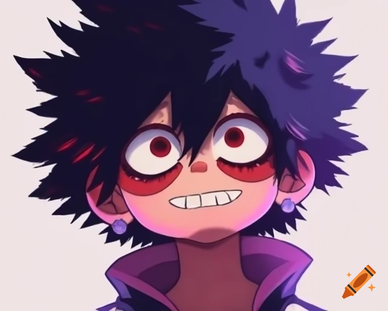 Cartoon depiction of Dabi from Boku no Hero Academia