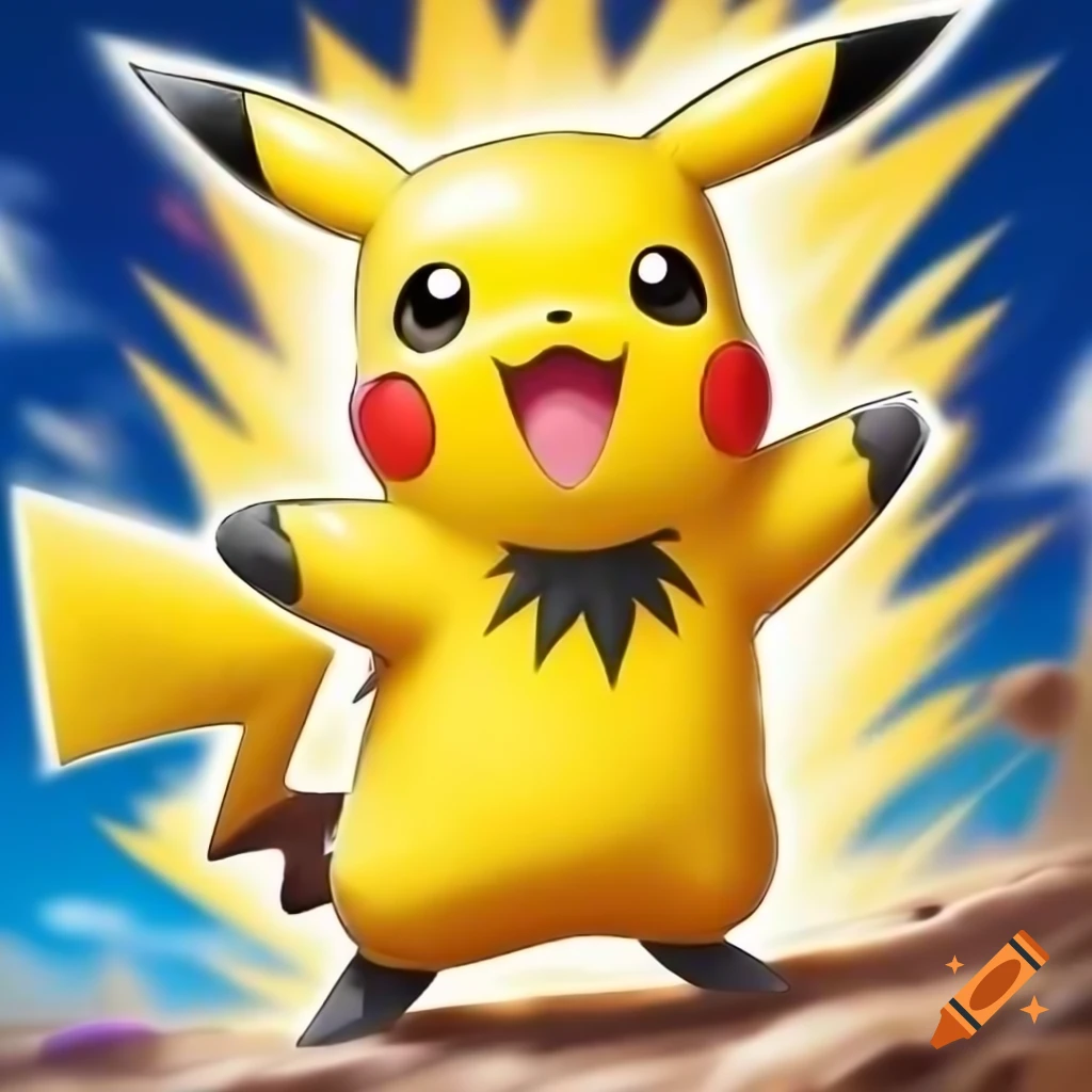 Pikachu in Super Saiyan transformation
