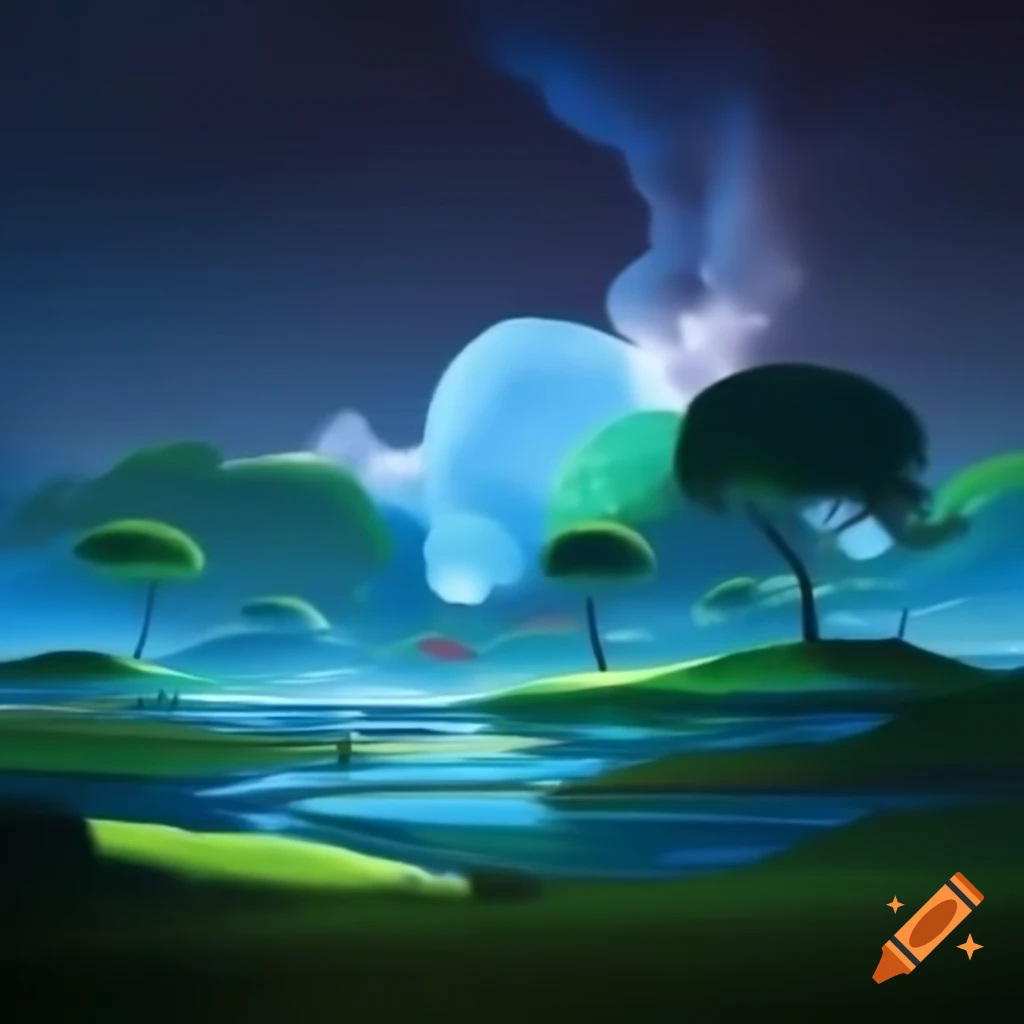 Surrealist landscape artwork inspired by Yves Tanguy