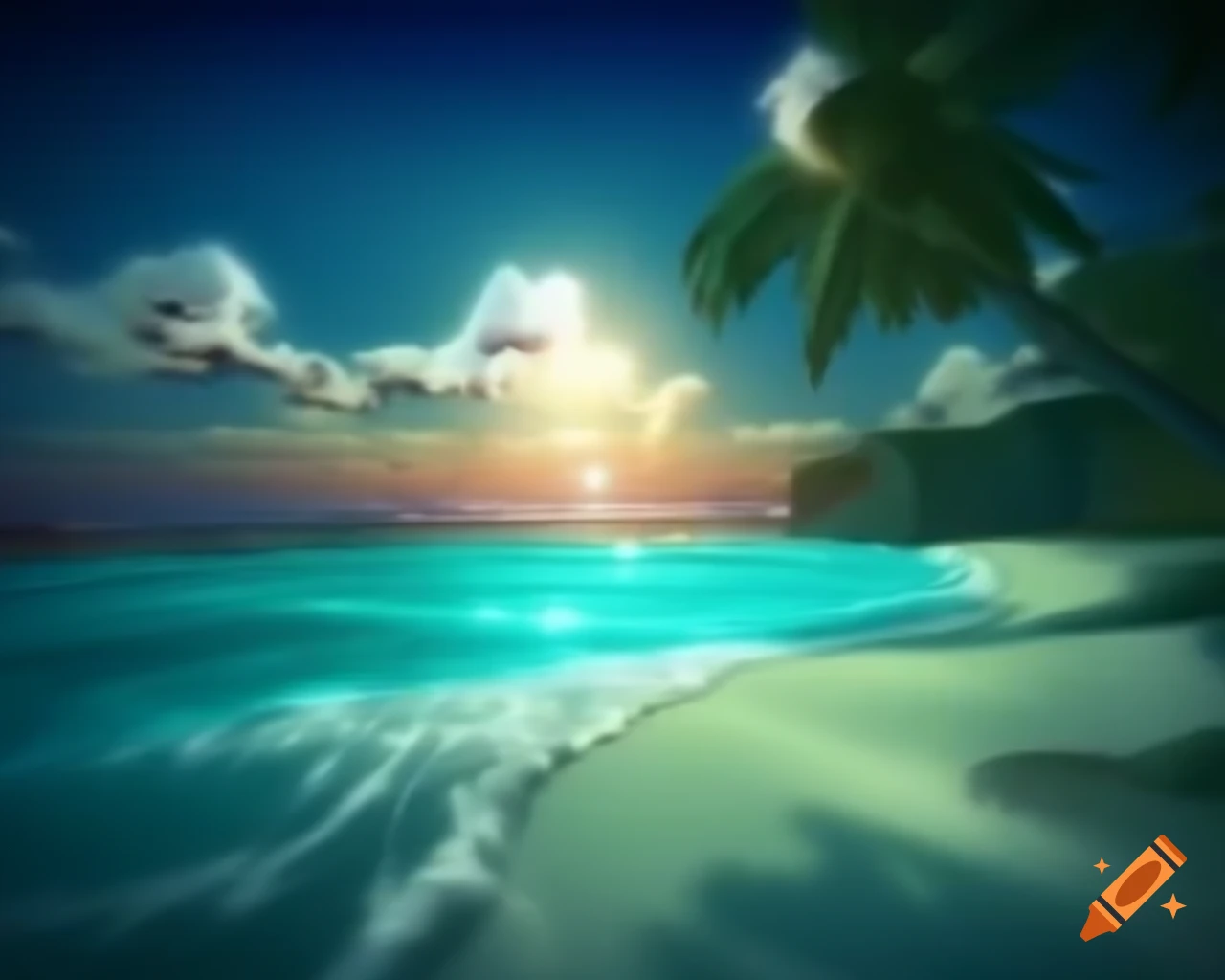 Breathtaking landscape of a relaxing golden sand beach