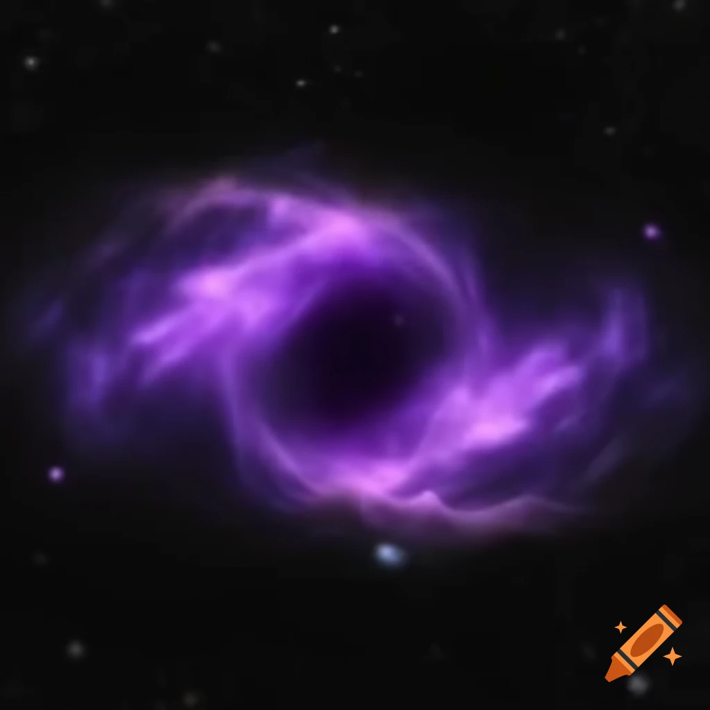 Purple galaxy with three shining stars