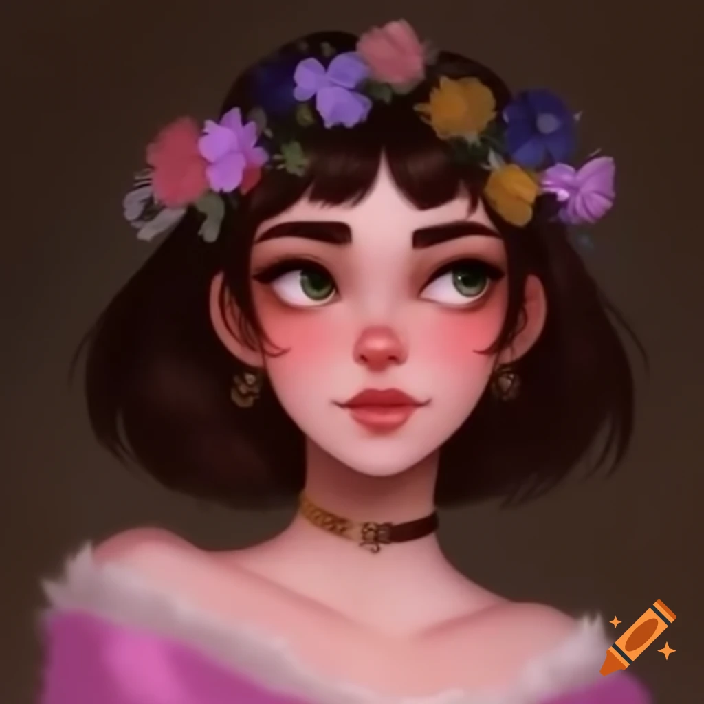 Woman with flower tiara