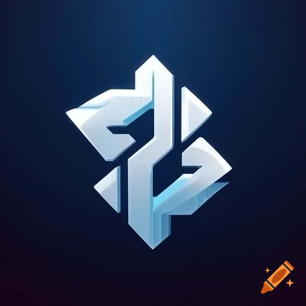 Nordic ice cold symmetric letter S logo for gaming concept