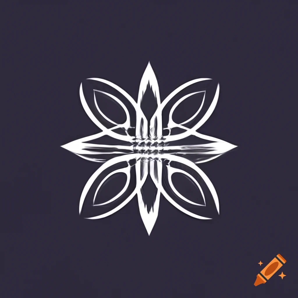 Symmetrical logo design with geometric lines and central element representing Sophisticated Existence