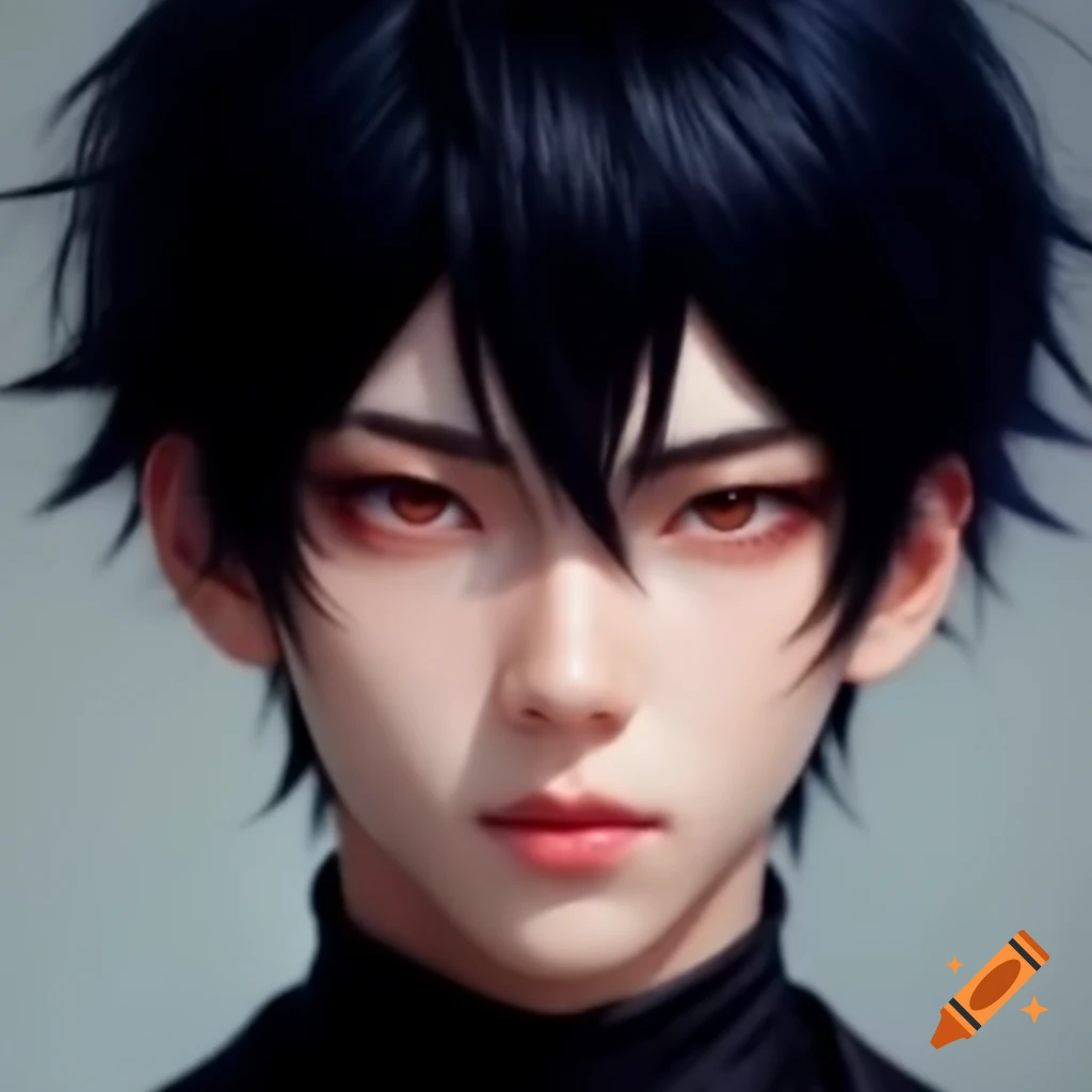 Profile picture of male anime character with black hair