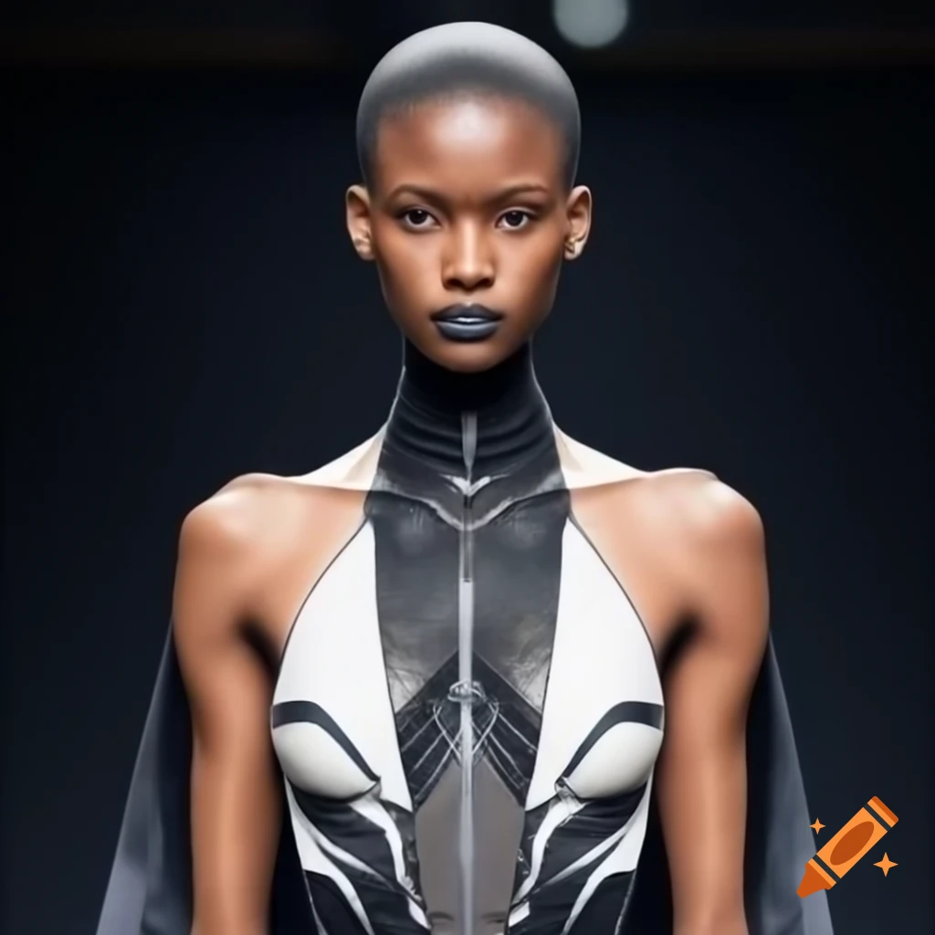 Runway outfits designed for human body display