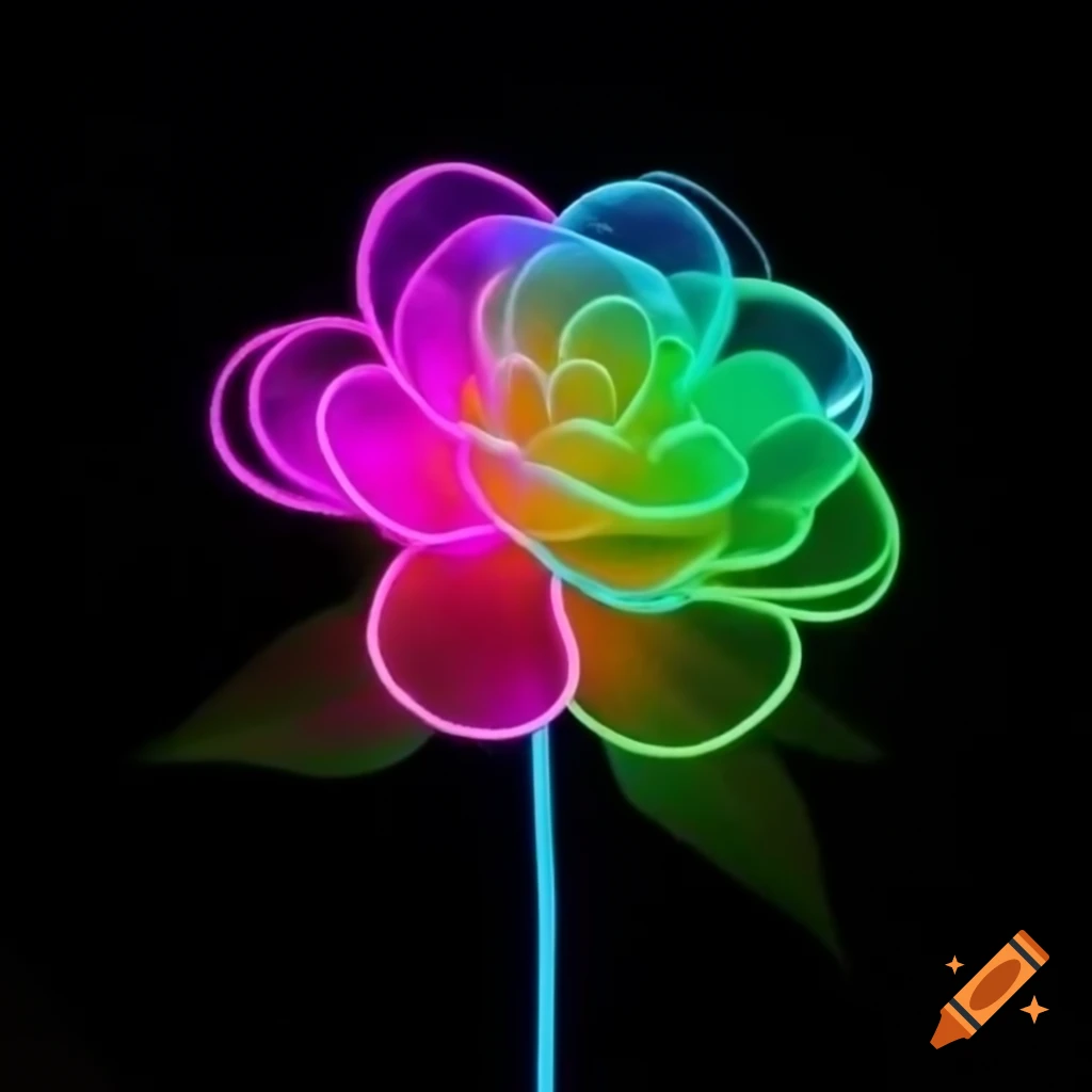 Neon colored artificial flower design