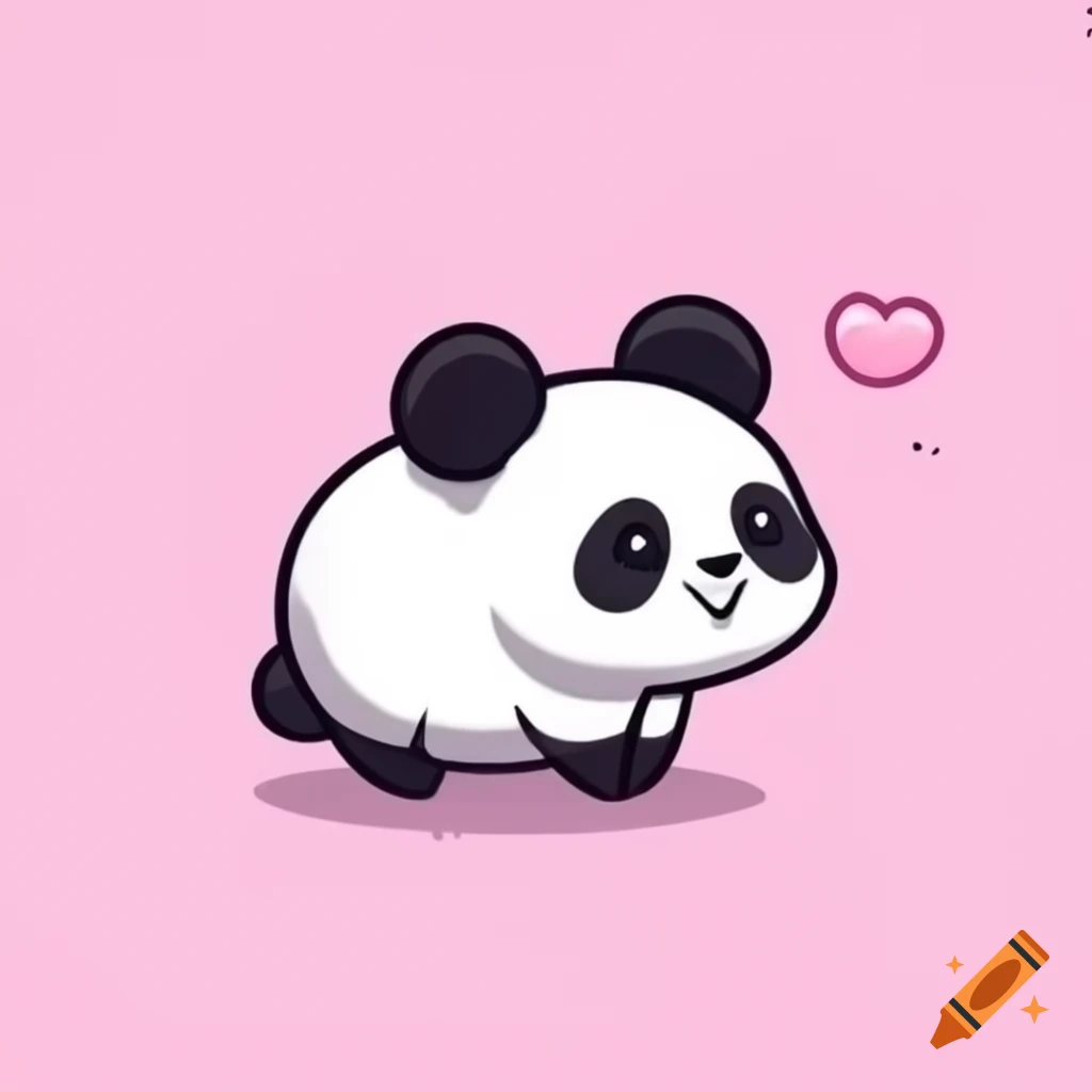 Cute simple panda icon design