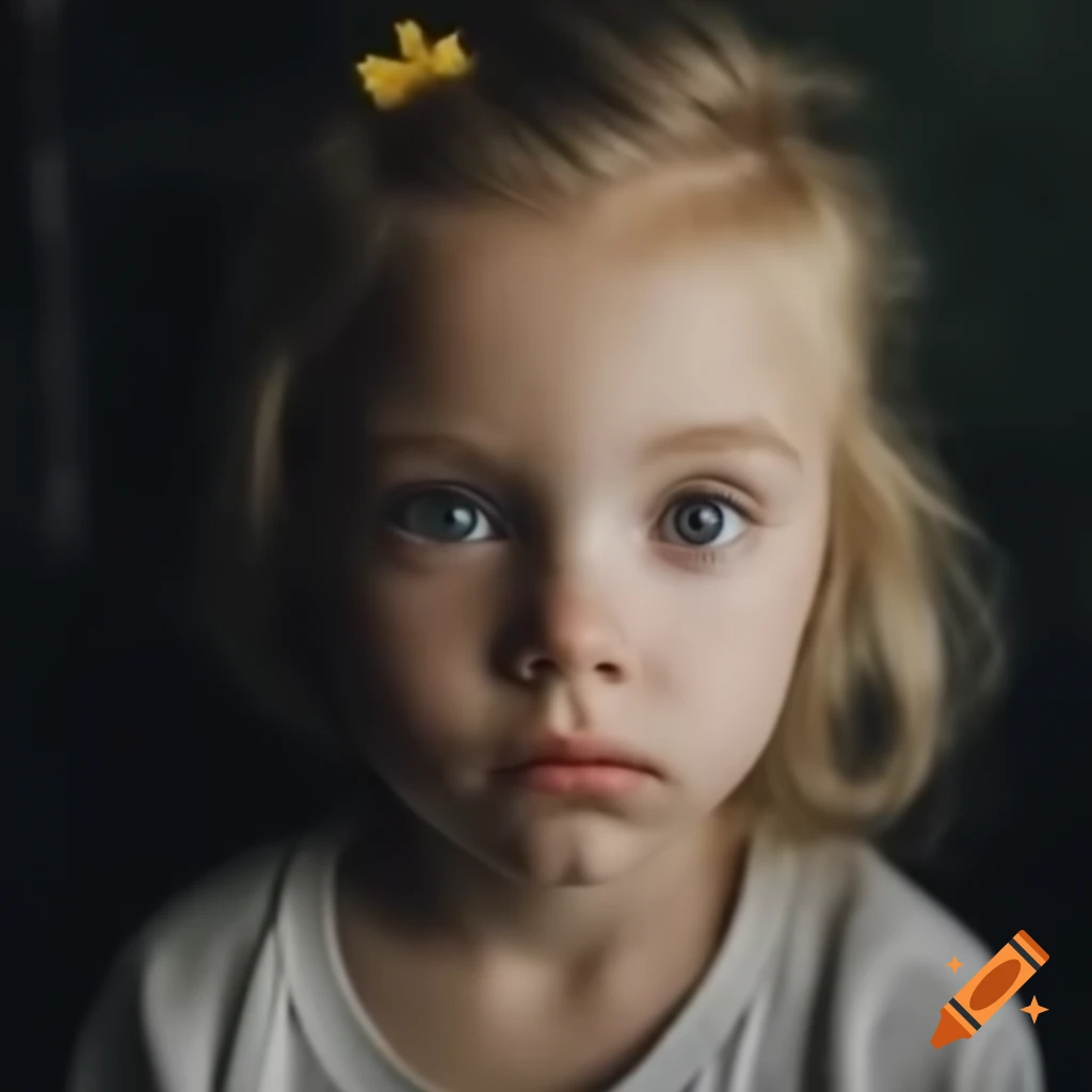 Girl standing with a neutral expression