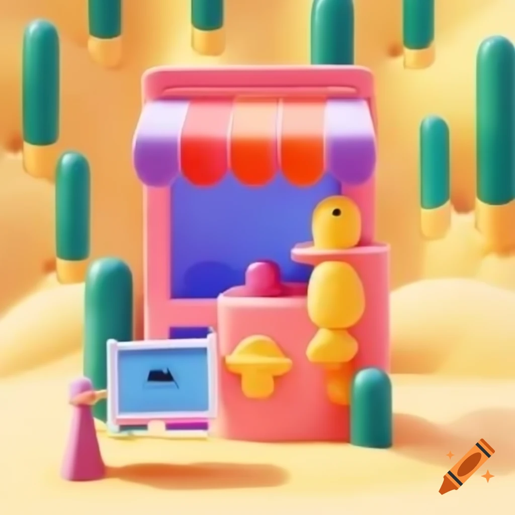 Concept art for store called Object Oasis