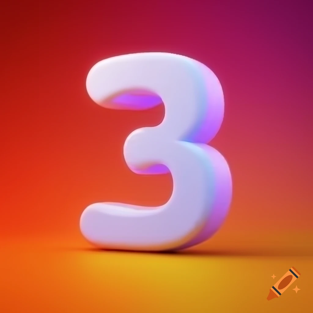 Numeric design on gradient background