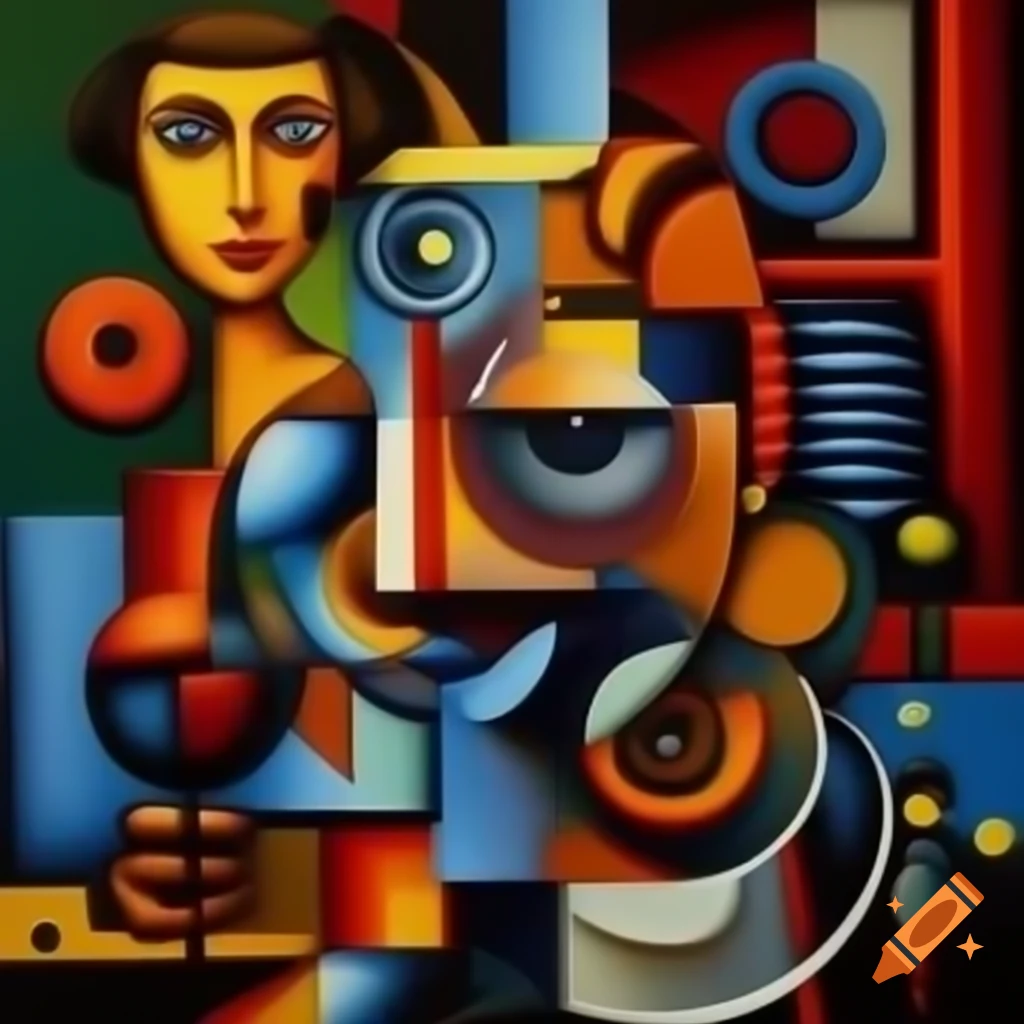 Cubism, surrealism, futurism, and expressionism painting