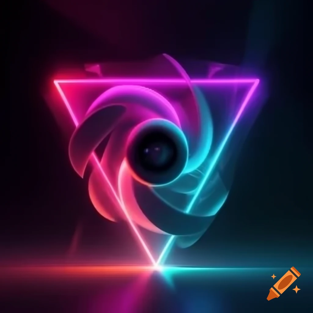 Synthwave triangle design with 'Turbo Retro' text