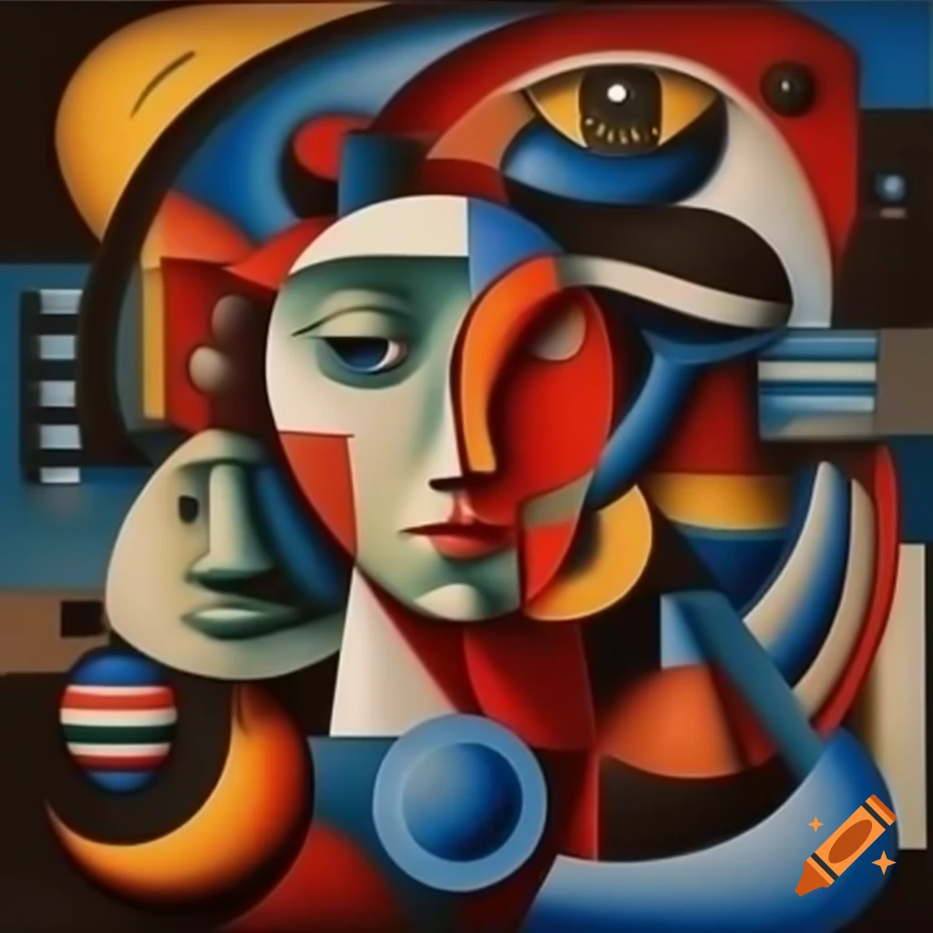 Cubism, surrealism, futurism, and expressionism painting