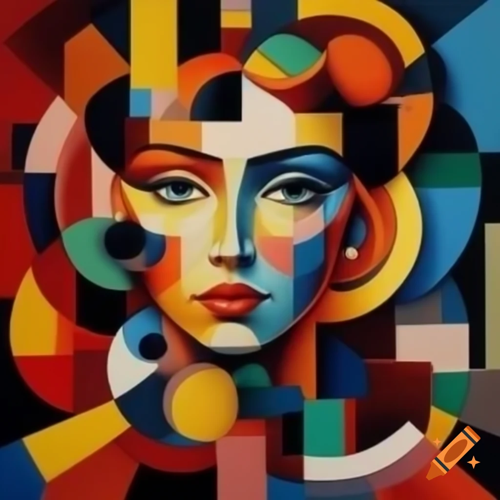 Cubism and futurism expressionism painting