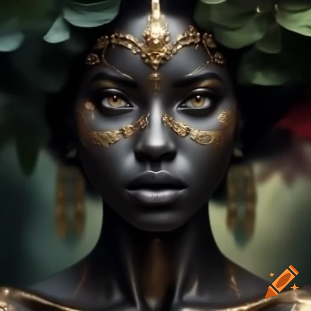 Realistic portrait of Circe, Greek goddess and enchantress, depicting island life