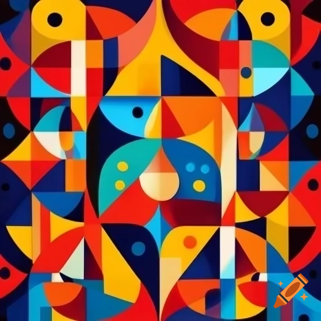 Abstract geometrical figures in oriental style