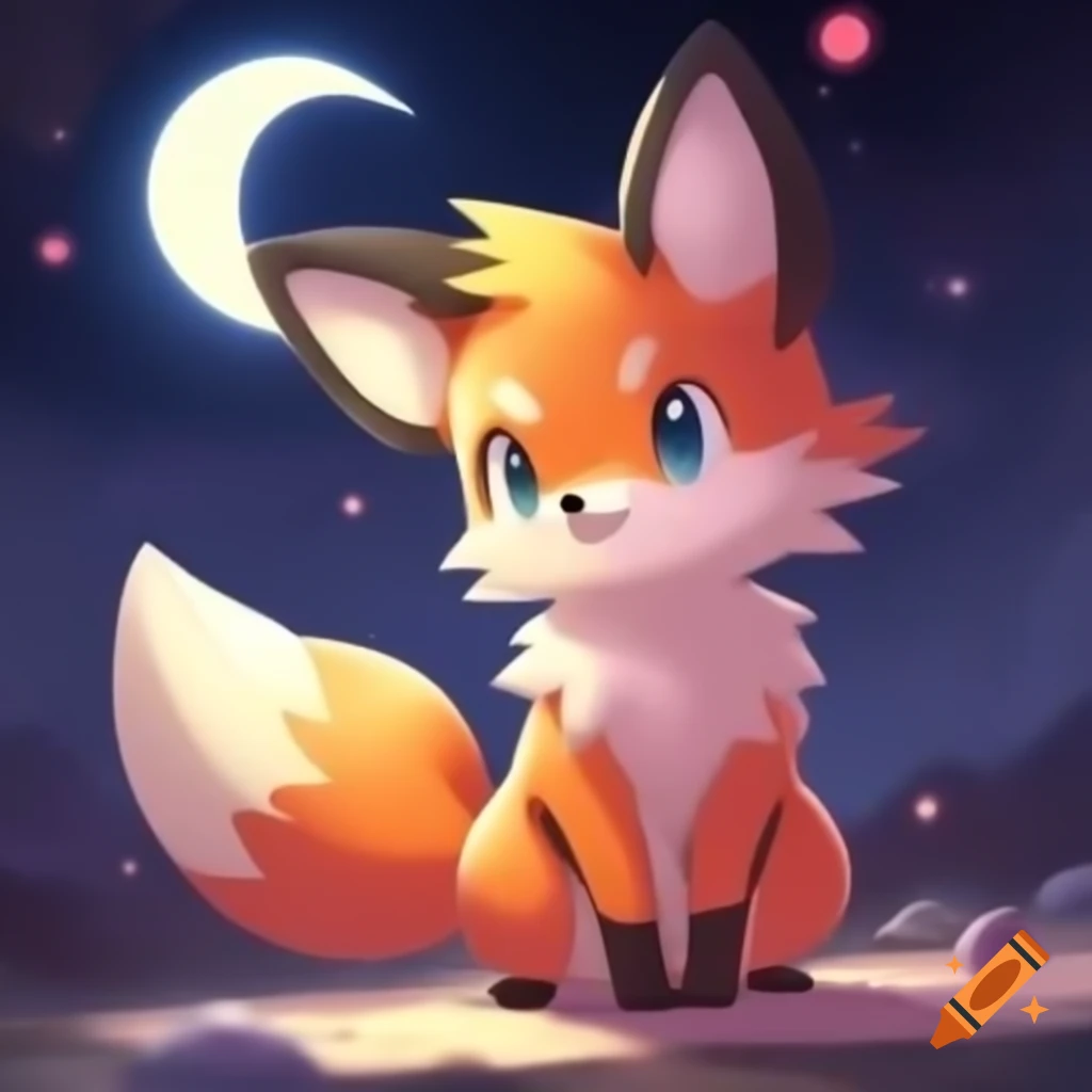 Moon fox Pokémon illustration
