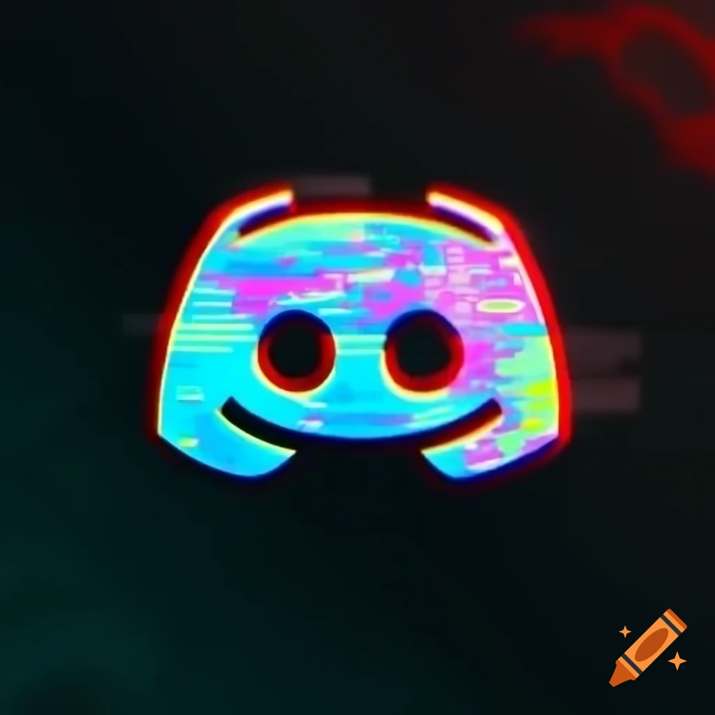 Glitch effect Discord logo