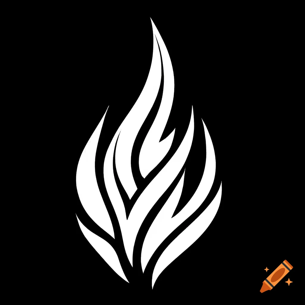 Abstract representation of white flame