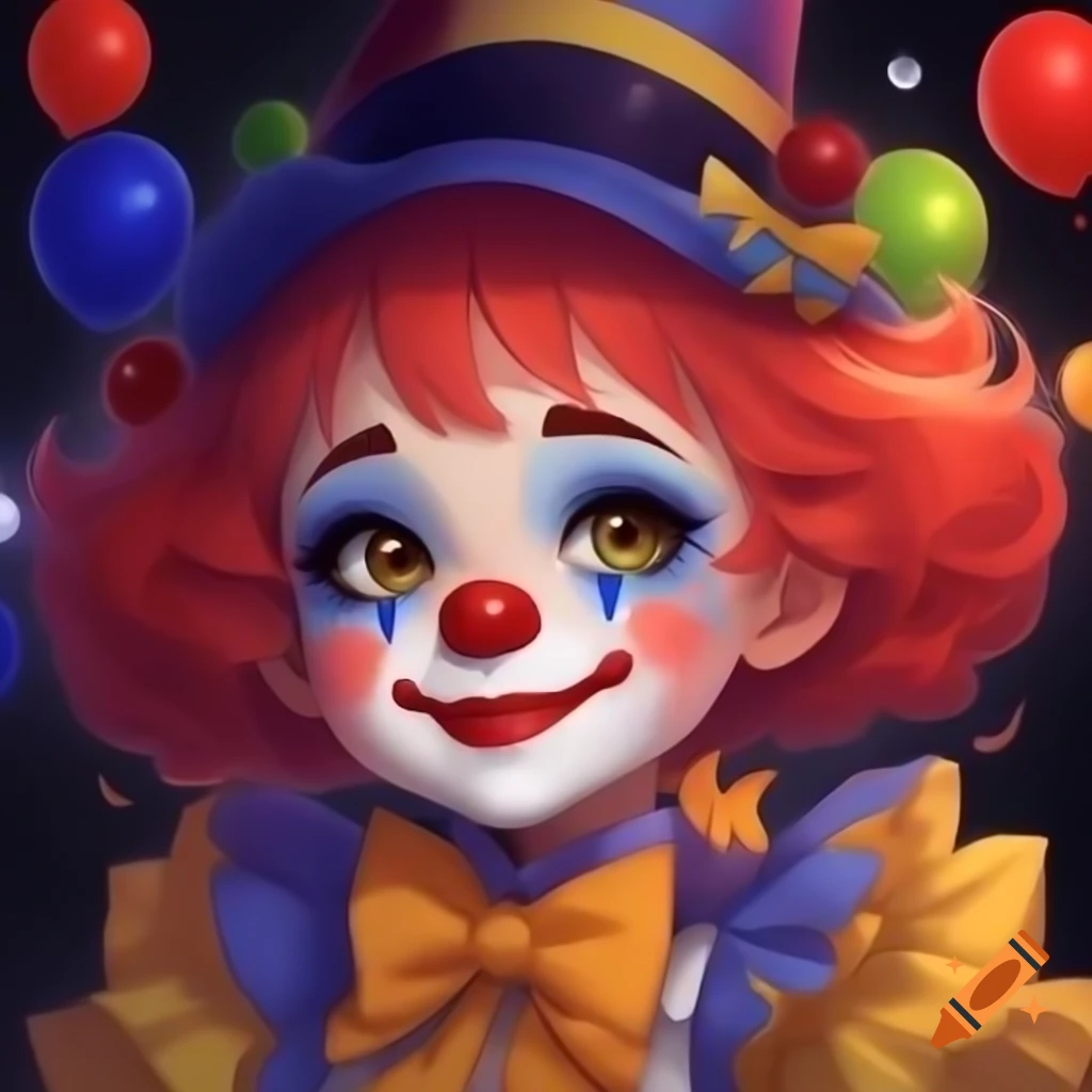 Anime clown girl character design